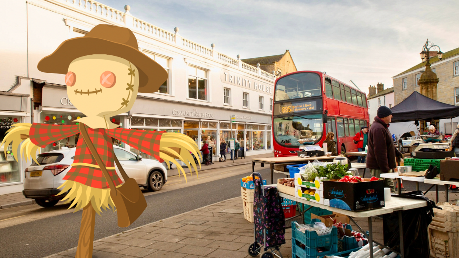 Scarecrow in the street