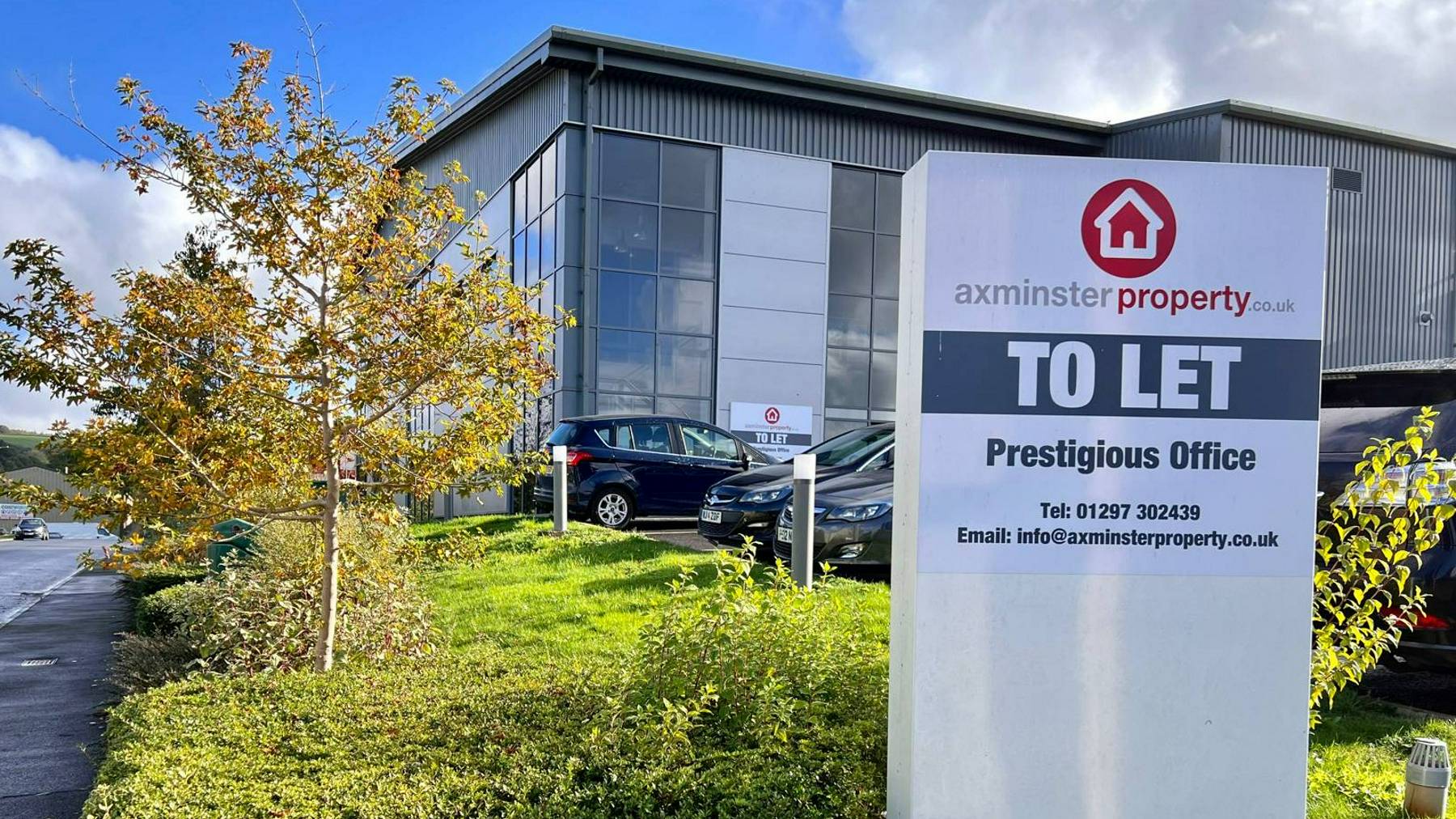Commercial property with letting sign